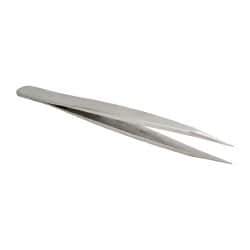 Value Collection - 4-3/4" OAL OO-SS Precision Tweezers - Very Strong, Heavy Tip & Shank - Best Tool & Supply