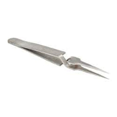 Value Collection - 4-11/32" OAL N4 Reverse Action Tweezers - Long Fine Point - Best Tool & Supply