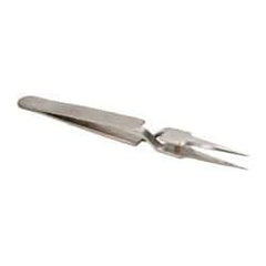 Value Collection - 4-11/32" OAL N5 Reverse Action Tweezers - Long & Very Fine Point - Best Tool & Supply