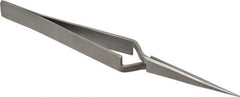 Value Collection - 4-7/8" OAL NAA Reverse Action Tweezers - Long & Strong Point - Best Tool & Supply