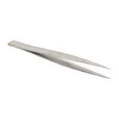 Value Collection - 4-1/4" OAL Stainless Steel Assembly Tweezers - Thin, Fine, Light Point - Best Tool & Supply