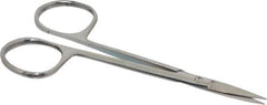 Value Collection - 4" OAL Stainless Steel Iris Scissors - Straight Handle, For General Purpose Use - Best Tool & Supply