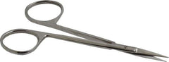 Value Collection - 4-1/2" OAL Stainless Steel Iris Scissors - Straight Handle, For General Purpose Use - Best Tool & Supply