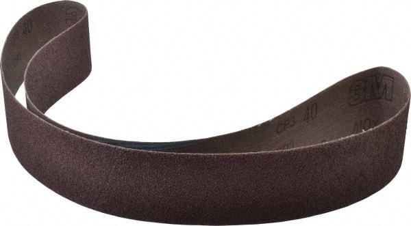 3M - 2-1/2" Wide x 48" OAL, 40 Grit, Aluminum Oxide Abrasive Belt - Aluminum Oxide, Coarse, Coated, X Weighted Cloth Backing, Series 341D - Best Tool & Supply