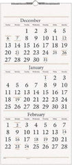 AT-A-GLANCE - 7 Sheet, 12 x 27", Wall Calendar - White - Best Tool & Supply