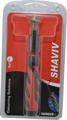 Shaviv - 3 Piece, High Speed Steel Blade, Hand Deburring Tool Set - FR Blade Holder, For Hole Edge - Best Tool & Supply