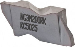 Kennametal - 3M200NG K Grade KC5025, 2mm Cutting Width Carbide Grooving Insert - 2.39mm Max Depth of Cut, Right Hand, 0.19mm Corner Radius, TiAlN Finish - Best Tool & Supply