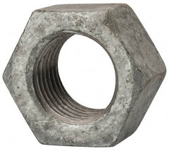 Value Collection - 2 - 4-1/2 UNC Steel Right Hand Hex Nut - 3" Across Flats, 1-23/32" High, Hot Dipped Galvanized Finish - Best Tool & Supply