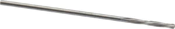 Magafor - #60 Solid Carbide 4 Flute Chucking Reamer - Spiral Flute, 0.0402" Straight Shank, 9/32" Flute Length, 1-5/16" OAL - Best Tool & Supply