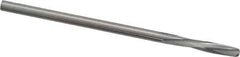 Magafor - #43 Solid Carbide 4 Flute Chucking Reamer - Spiral Flute, 0.089" Straight Shank, 7/16" Flute Length, 1-31/32" OAL - Best Tool & Supply