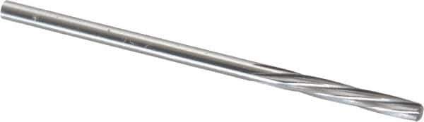 Magafor - 2.54mm Solid Carbide 6 Flute Chucking Reamer - Spiral Flute, 2.54mm Straight Shank, 19/32" Flute Length, 2-1/4" OAL - Best Tool & Supply