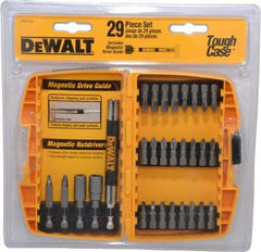 DeWALT - 29 Piece, Screwdriver Bit Set - #1, #2 & #3 Phillips, #1, #2 & #3 Square Recess, #6, #8 & #10 Slotted - Best Tool & Supply