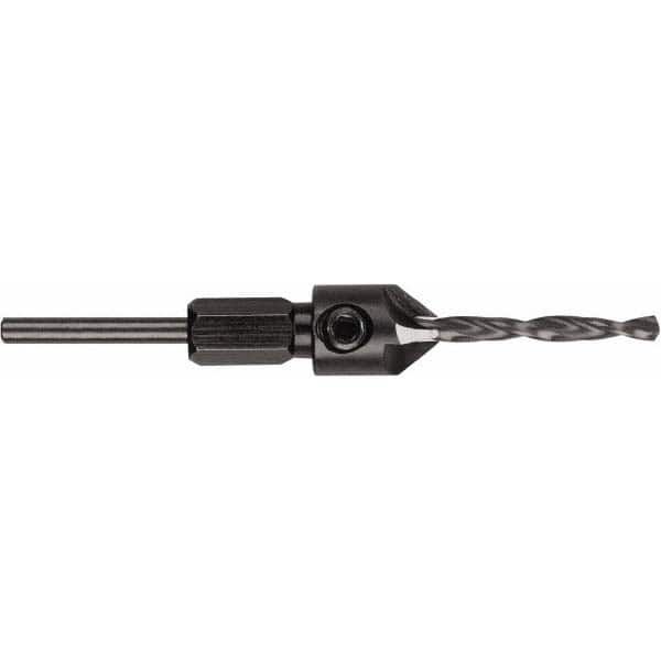 DeWALT - 3/4" Cutter Diam, 11/64" Drill Compatibility, 3-1/2" Overall Length, Adjustable Depth Drill Countersink - Best Tool & Supply