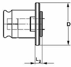 Emuge - 7/16" Tap Shank Diam, 0.328" Tap Square Size, 1/8" Pipe Tap, #1 Tapping Adapter - Exact Industrial Supply