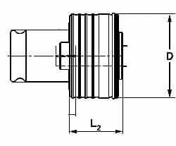 Emuge - 0.48" Tap Shank Diam, 0.36" Tap Square Size, 5/8" Tap, #3 Tapping Adapter - Exact Industrial Supply