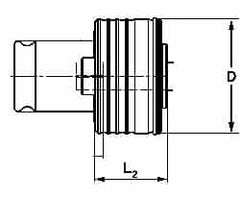 Emuge - 0.255" Tap Shank Diam, 0.191" Tap Square Size, 1/4" Tap, #1 Tapping Adapter - Exact Industrial Supply