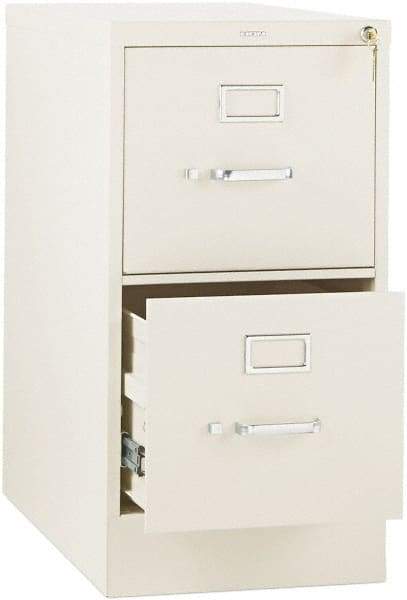 Hon - 26" Wide x 29" High x 26-1/2" Deep, 2 Drawer Vertical File with Lock - Steel, Putty - Best Tool & Supply