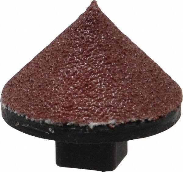 Superior Abrasives - 7/8" Diam 80 Grit 90° Included Angle Cone Center Lap - Aluminum Oxide, Medium Grade, Shank Mounted - Best Tool & Supply