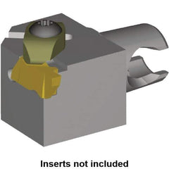 Kennametal - Insert Style NG 2L, 25mm Head Length, Right Hand Cut, External Modular Threading Cutting Unit Head - System Size KM20, 17mm Center to Cutting Edge, Series Top Notch - Best Tool & Supply