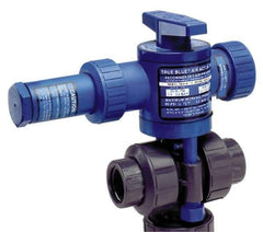 Plast-O-Matic - 3/4" Pipe, CPVC Pneumatic Spring Return Actuated Ball Valve - Viton Seal, True Union End Connection - Best Tool & Supply