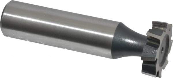 Interstate - 3/4" Diam x 3/16" Face Width, Cobalt, 10 Teeth, Shank Connection Woodruff Keyseat Cutter - Uncoated, 2-3/16" OAL x 1/2" Shank, Staggered Teeth, ANSI 606, Old Standard 9 - Best Tool & Supply