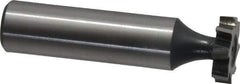 Interstate - 5/8" Diam x 5/32" Face Width, High Speed Steel, 8 Teeth, Shank Connection Woodruff Keyseat Cutter - Uncoated, 2-5/32" OAL x 1/2" Shank, Staggered Teeth, ANSI 505, Old Standard 6 - Best Tool & Supply