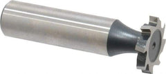 Interstate - 3/4" Diam x 1/8" Face Width, High Speed Steel, 10 Teeth, Shank Connection Woodruff Keyseat Cutter - Uncoated, 2-1/8" OAL x 1/2" Shank, Staggered Teeth, ANSI 406, Old Standard 7 - Best Tool & Supply