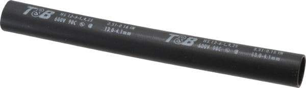 Thomas & Betts - 6" Long, 3:1, Polyolefin Heat Shrink Electrical Tubing - Black - Best Tool & Supply