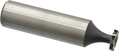 Interstate - 3/8" Diam x 1/16" Face Width, High Speed Steel, 6 Teeth, Shank Connection Woodruff Keyseat Cutter - Uncoated, 2-1/16" OAL x 1/2" Shank, Staggered Teeth, ANSI 203, Old Standard 211 - Best Tool & Supply