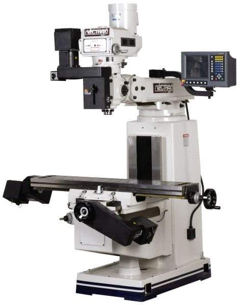 Vectrax - 54" Long x 10" Wide, 3 Phase Acurite Millpower CNC Milling Machine - Variable Speed Pulley Control, NT40 Taper, 5 hp - Best Tool & Supply