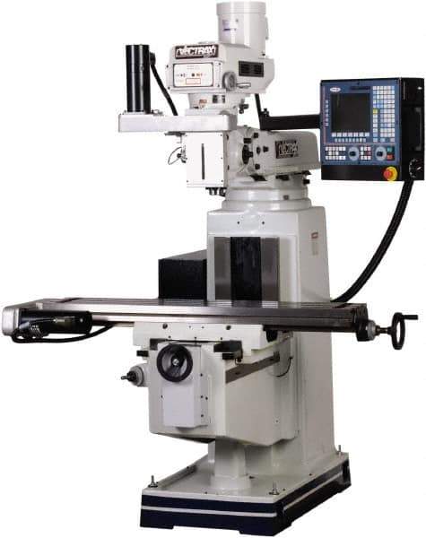 Vectrax - 54" Long x 10" Wide, 3 Phase CNC Milling Machine - Variable Speed Pulley Control, R8 Taper, 5 hp - Best Tool & Supply