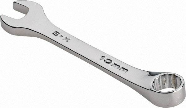 SK - 10mm 12 Point Offset Combination Wrench - 15° Offset Angle, 3-3/4" OAL, Steel, Chrome Finish - Best Tool & Supply