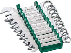 SK - 10 Piece, 10 to 19mm, 12 Point, Combination Wrench Set - Metric System of Measurement, Chrome Finish, Comes in Plastic Tray - Best Tool & Supply