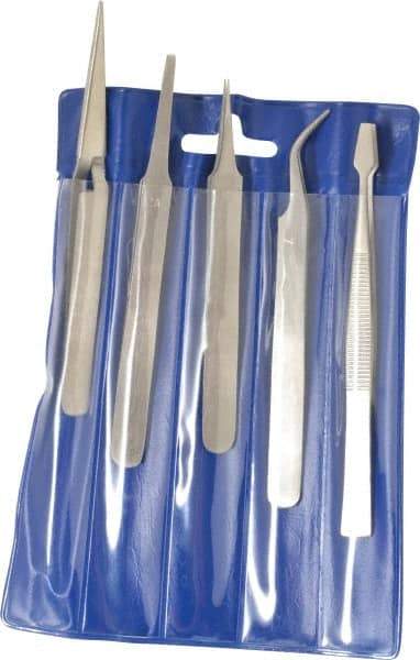 Value Collection - Stainless Steel Tweezer Set - 5 Piece - Best Tool & Supply