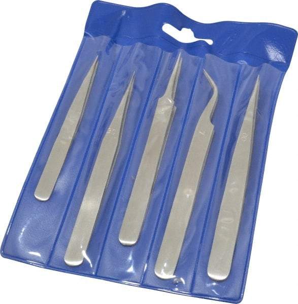 Value Collection - Stainless Steel Tweezer Set - 5 Piece - Best Tool & Supply