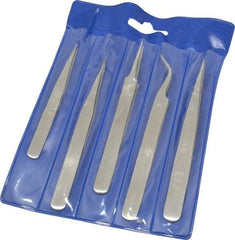 Value Collection - Stainless Steel Tweezer Set - 5 Piece - Best Tool & Supply