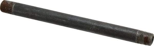 Value Collection - Schedule 80, 1/4" Diam x 6-1/2" Long Black Pipe Nipple - Threaded - Best Tool & Supply