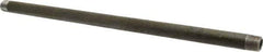 Made in USA - Schedule 80, 1/2" Diam x 18" Long Black Pipe Nipple - Threaded - Best Tool & Supply