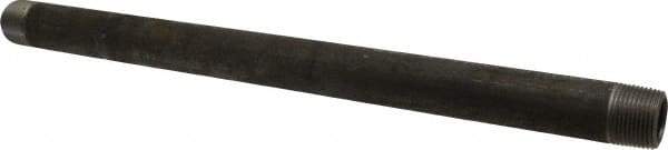 Made in USA - Schedule 80, 1" Diam x 18" Long Black Pipe Nipple - Threaded - Best Tool & Supply