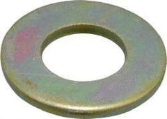 Made in USA - 5/16" Screw, Grade 8 Alloy Steel SAE Flat Washer - 11/32" ID x 11/16" OD, 0.072" Thick, Zinc Yellow Dichromate Finish - Best Tool & Supply