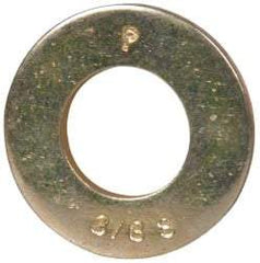 Made in USA - 3/8" Screw, Grade 8 Alloy Steel SAE Flat Washer - 13/32" ID x 13/16" OD, 0.072" Thick, Zinc Yellow Dichromate Finish - Best Tool & Supply