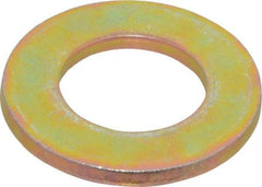 Made in USA - 3/4" Screw, Grade 8 Alloy Steel SAE Flat Washer - 13/16" ID x 1-1/2" OD, 0.146" Thick, Zinc Yellow Dichromate Finish - Best Tool & Supply