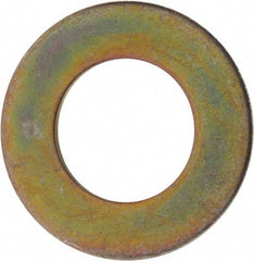 Made in USA - 1-3/8" Screw, Grade 8 Alloy Steel SAE Flat Washer - 1-7/16" ID x 2-3/4" OD, 0.213" Thick, Zinc Yellow Dichromate Finish - Best Tool & Supply