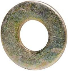 Made in USA - 3/8" Screw, Grade 8 Alloy Steel USS Flat Washer - 0.433" ID x 1.03" OD, 0.104" Thick, Zinc Yellow Dichromate Finish - Best Tool & Supply