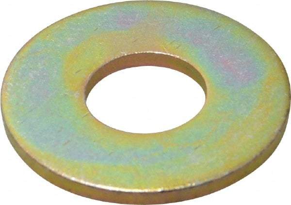 Made in USA - 5/8" Screw, Grade 8 Alloy Steel USS Flat Washer - 0.681" ID x 1.78" OD, 0.16" Thick, Zinc Yellow Dichromate Finish - Best Tool & Supply