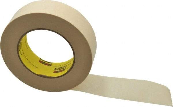 3M - 1-1/2" Wide x 60 Yd Long Tan Paper Masking Tape - Series 234, 5.9 mil Thick, 27 In/Lb Tensile Strength - Best Tool & Supply