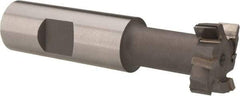 Made in USA - 31/32" Cut Diam, 25/64" Cut Width, 17/32" Neck Diam, 3/4" Shank Diam, 3-7/16" OAL, C2 Carbide-Tipped T-Slot Cutter - Uncoated, 1/2" Bolt, 2-1/16" Shank Length, Staggered Teeth, 6 Teeth, Weldon Flat - Best Tool & Supply