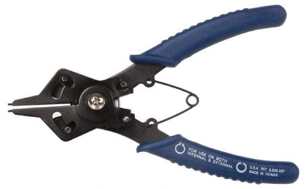 Value Collection - Standard Jaw, Easy Shift Internal-External, Snap Ring Plier - 6" OAL, 2 Max Capacity - Best Tool & Supply