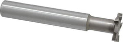 Interstate - 1-1/4" Cut Diam, 1/4" Cut Width, 15mm Neck Diam, 3/4" Shank Diam, 5-1/8" OAL, M42 Cobalt T-Slot Cutter - Staggered Teeth, 8 Teeth - Best Tool & Supply