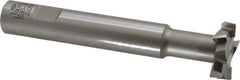 Interstate - 1-1/4" Cut Diam, 3/8" Cut Width, 15mm Neck Diam, 3/4" Shank Diam, 5-1/8" OAL, M42 Cobalt T-Slot Cutter - Staggered Teeth, 8 Teeth - Best Tool & Supply